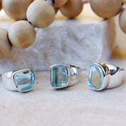 blue topaz silver ring