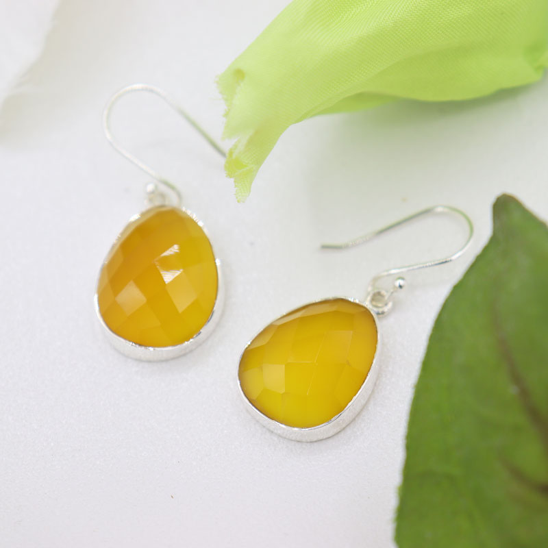 orange carnelian sterling silver drop earrings