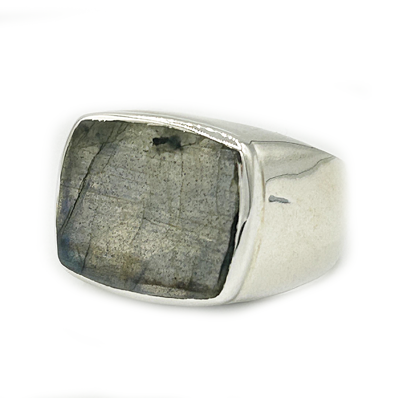 unisex labradorite silver gemstone ring