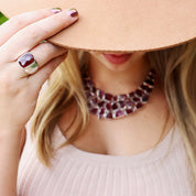 pink tourmaline sterling silver gemstone ring