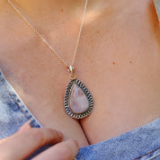 moonstone silver gemstone pendant