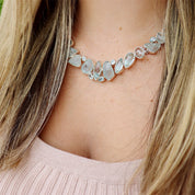 aquamarine sterling silver necklace