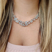 aquamarine sterling silver necklace