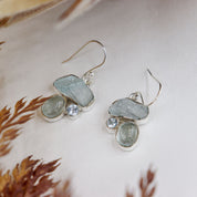 aquamarine sterling silver gemstone earrings