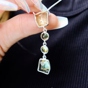 citrine sterling silver gemstone necklace