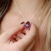 amethyst sterling silver gemstone necklace