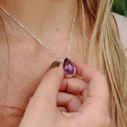 amethyst sterling silver gemstone necklace