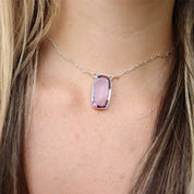 amethyst sterling silver gemstone necklace