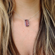 amethyst sterling silver gemstone necklace