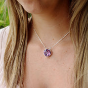 amethyst sterling silver gemstone necklace