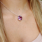 amethyst sterling silver gemstone necklace