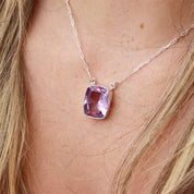 amethyst sterling silver gemstone necklace