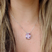 amethyst sterling silver gemstone necklace