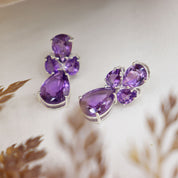 amethyst sterling silver gemstone earrings