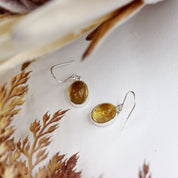 citrine gemstone sterling silver earrings