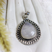 moonstone silver gemstone pendant