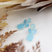 chalcedony sterling silver earrings