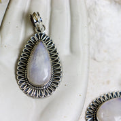 moonstone silver gemstone pendant