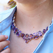 amethyst sterling silver gemstone necklace