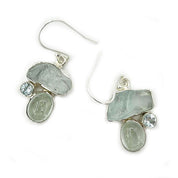 aquamarine sterling silver gemstone earrings