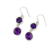 amethyst sterling silver gemstone earrings