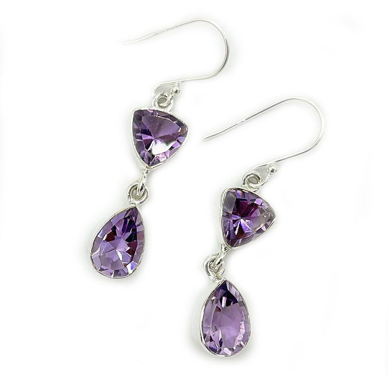 amethyst sterling silver gemstone earrings