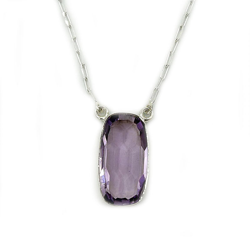 amethyst sterling silver gemstone necklace