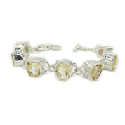 citrine sterling silver gemstone bracelet