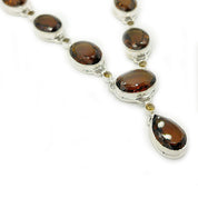 champagne quartz citrine sterling silver gemstone necklace