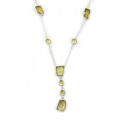 citrine sterling silver gemstone necklace