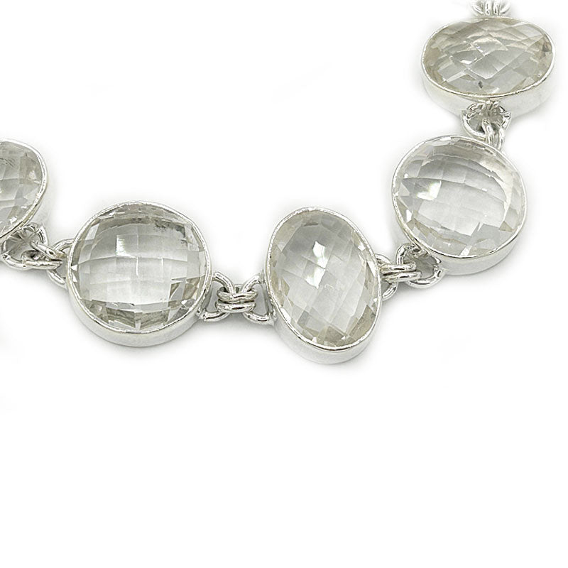 Tiff Clear Quartz Oval Bracelet