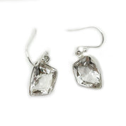 clear quartz sterling silver gemstone earrings