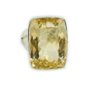 big citrine sterling silver gemstone ring