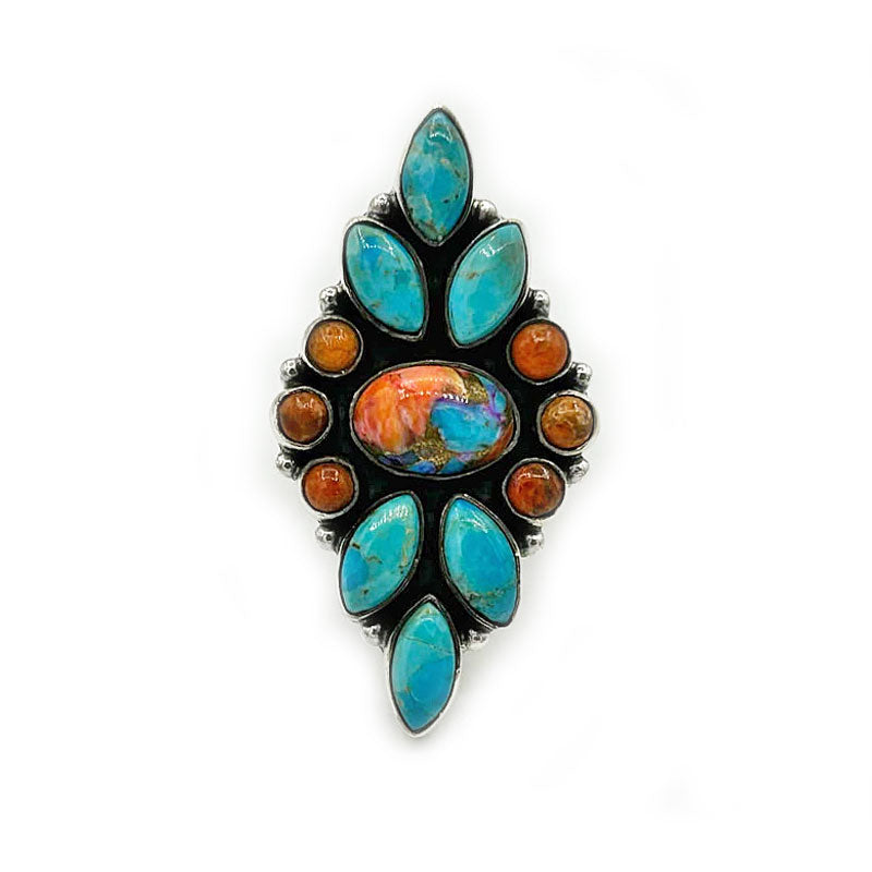 One-Off Oyster Turquoise Boho Ring