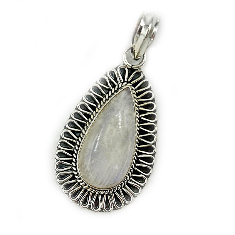 moonstone silver gemstone pendant