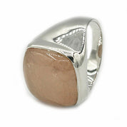 morganite sterling silver gemstone ring
