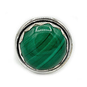 malachite sterling silver gemstone ring