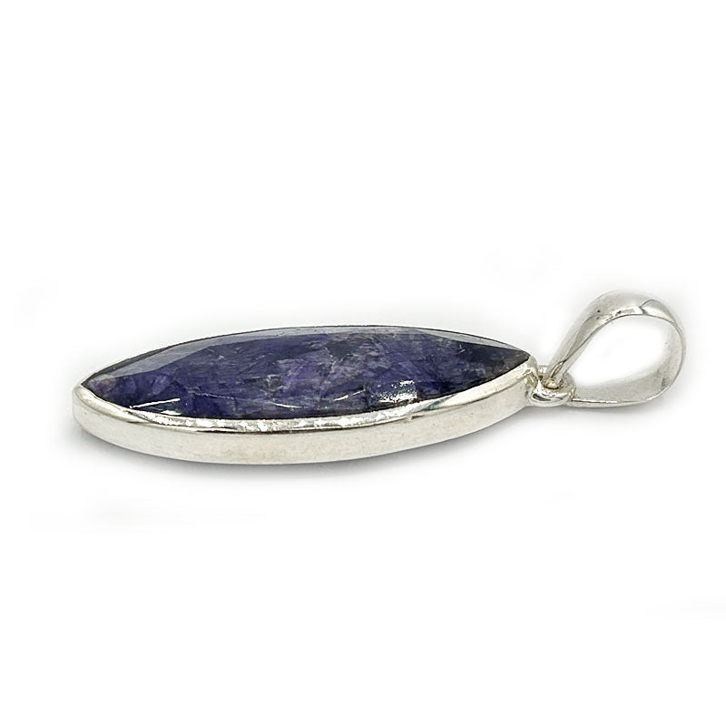 sapphire quartz sterling silver pendant