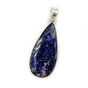 sapphire quartz sterling silver pendant