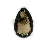 smoky quartz sterling silver gemstone ring